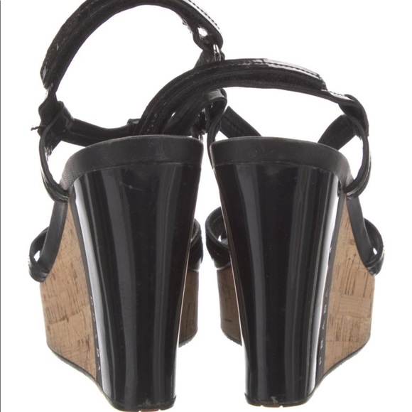 Prada Sport Patent Leather T-Strap Sandals - Size 8.5 - Picture 4 of 6